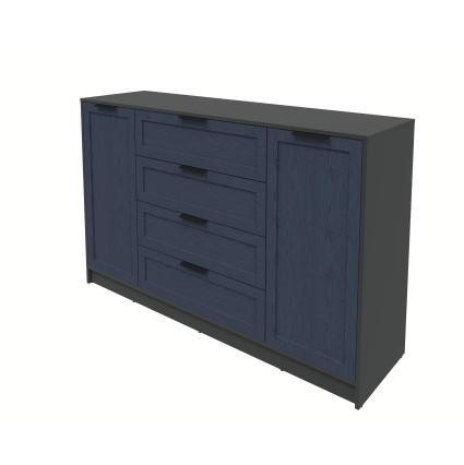 Тумба Тренд КТ-Т160 (Антрацит ЛДСП/ Дуб королевский ЛМДФ) Ш1600 В1020 Г451